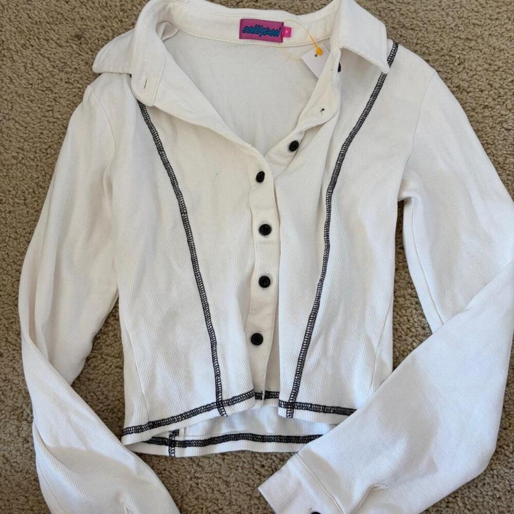 Edikted white long sleeve top